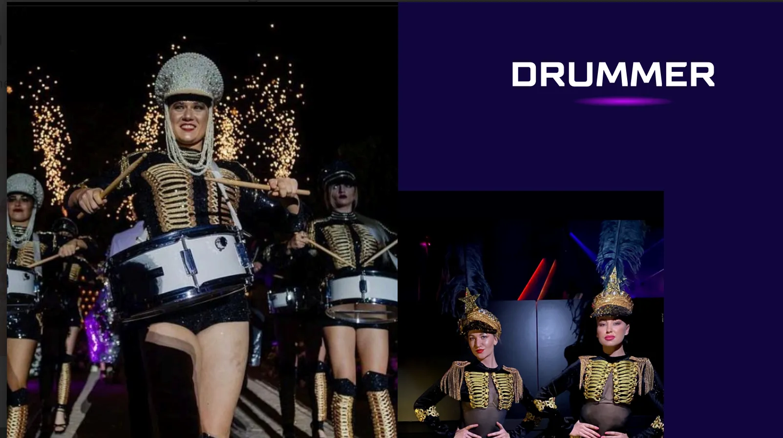 International drummer performing live