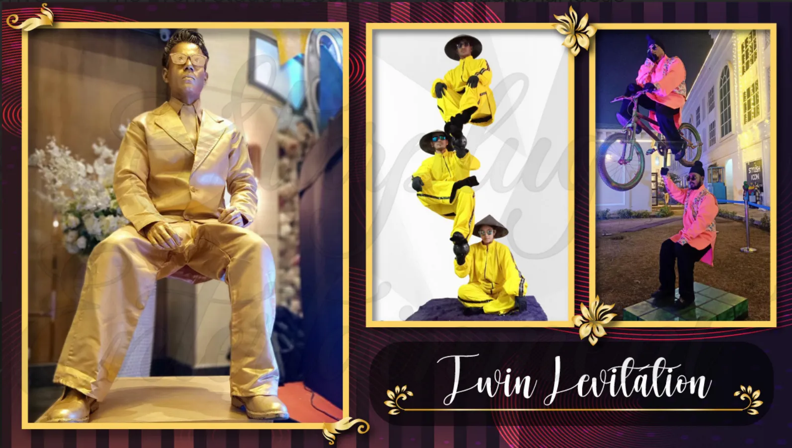 Twin levitation act for brand activation